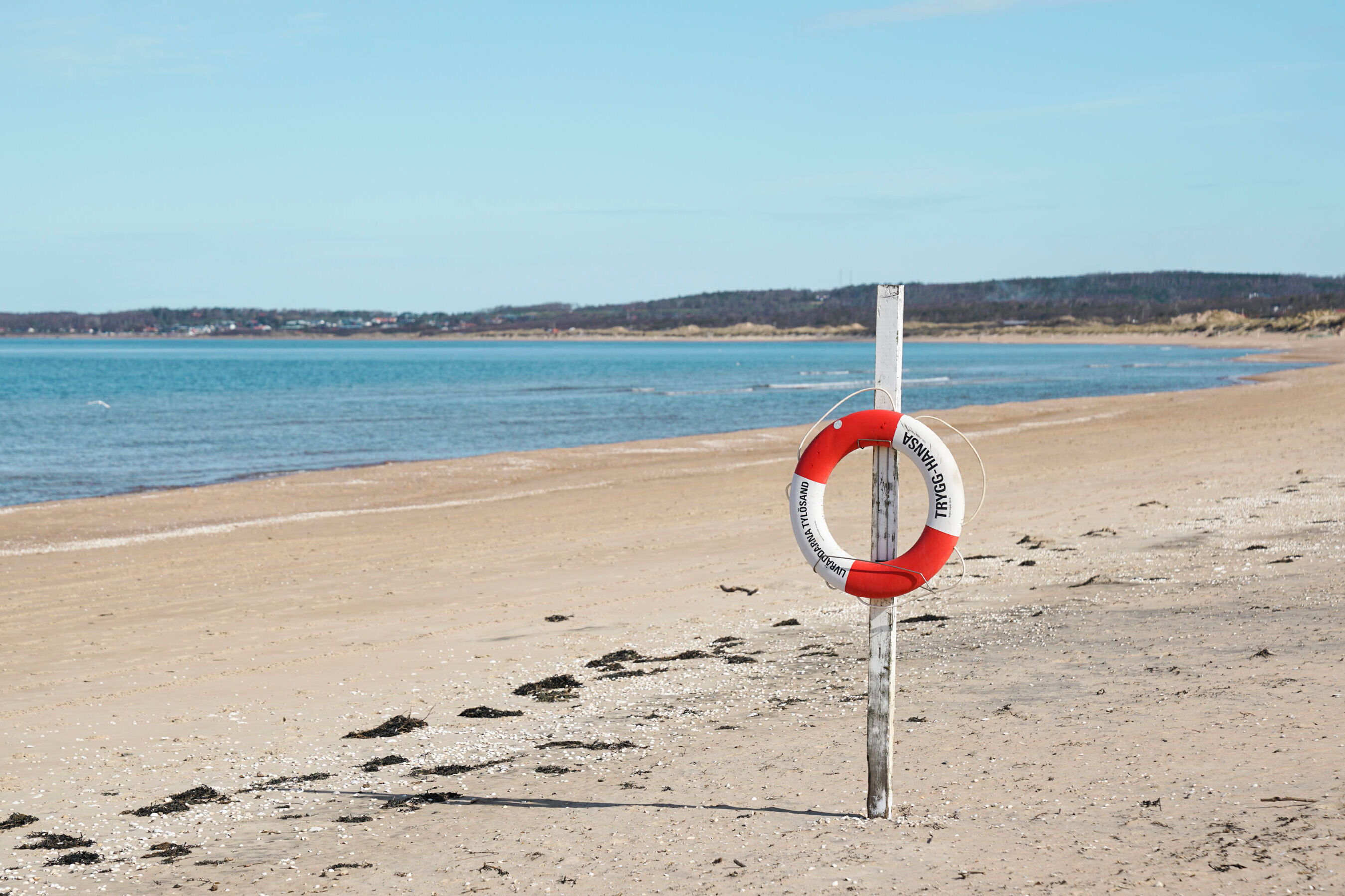 Livboj på Tylösand strand.